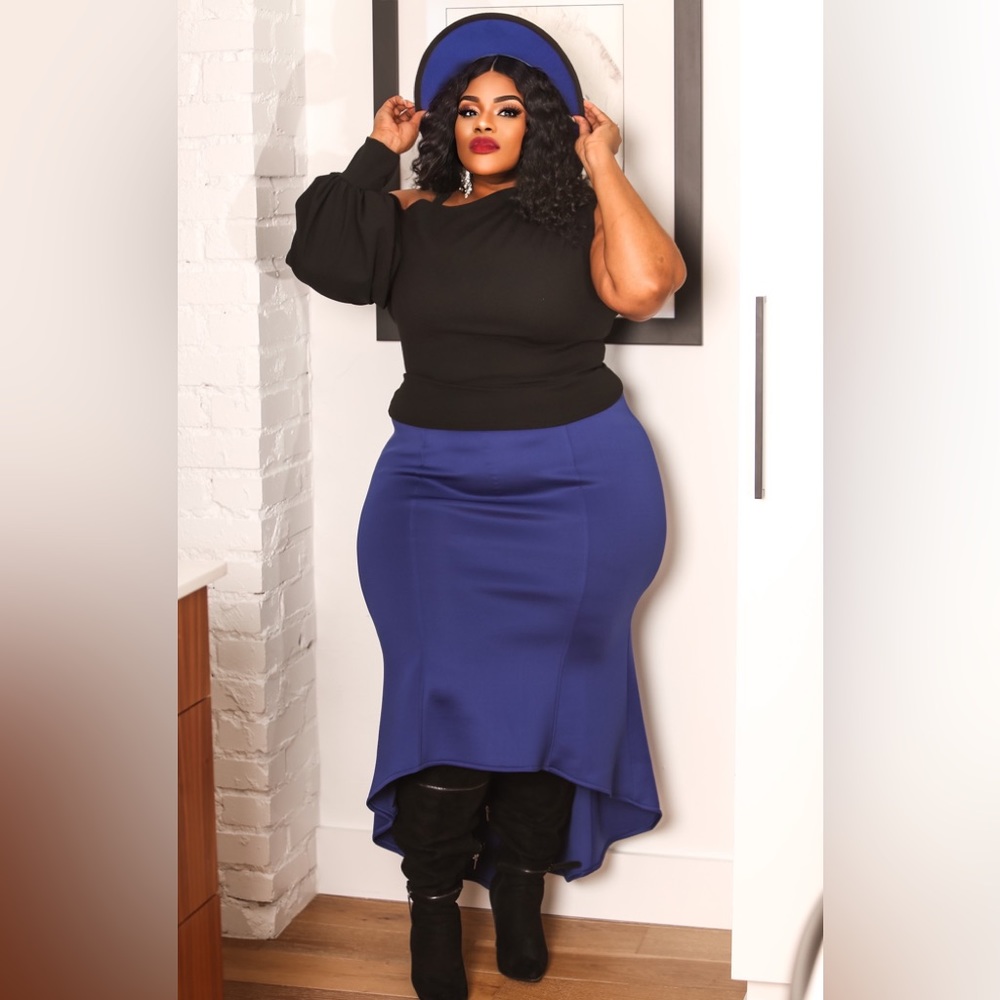 Royal blue size 20 high low skirt